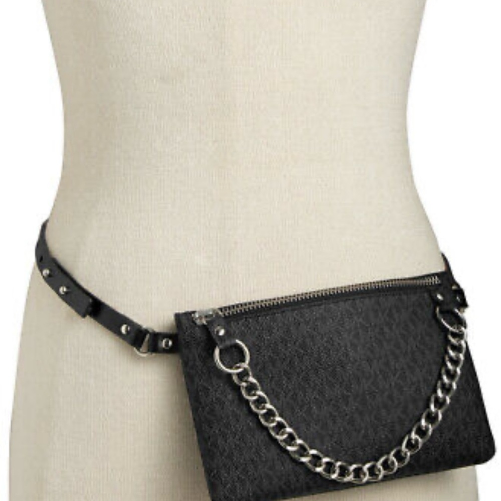 Black Chain Belt Bag